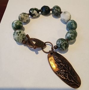 Stone and Copper Bracelet